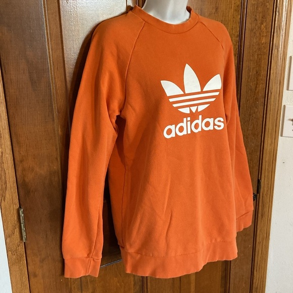 ADIDAS Trefoil Warm Up Crew Neck  Sweatshirt Men’s Size Small - Picture 4 of 10